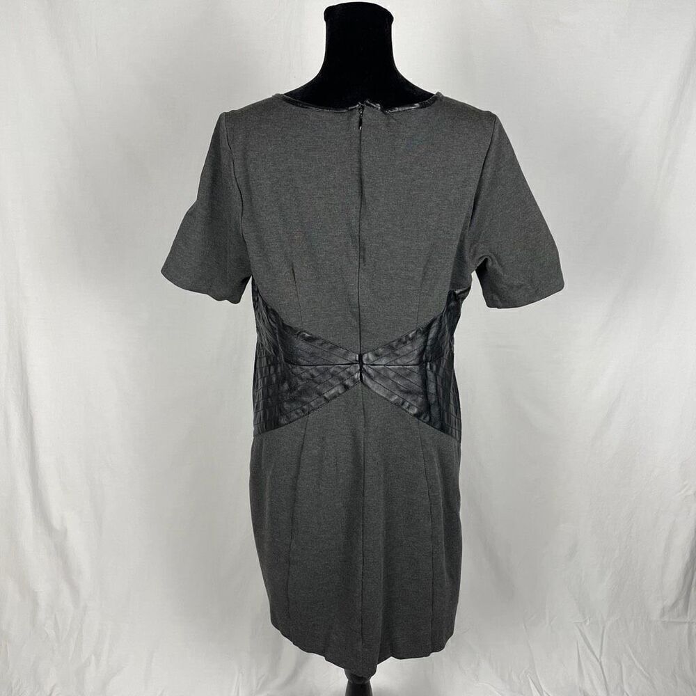 Lysse Gray Faux Leather Pencil Dress - Women’s L - Picture 3 of 8